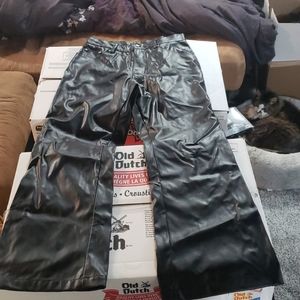 Wearable Soya Black faux leather pants size 9